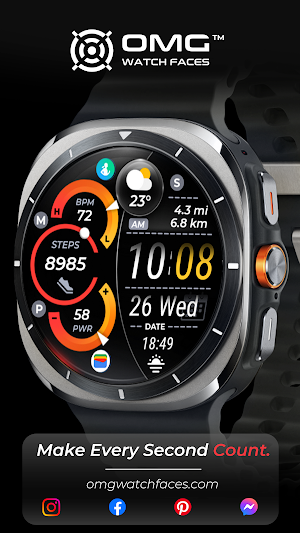 OMG 142 Digital Watch Face Screenshot 3