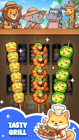 Skewer Sort: Grill Puzzle Screenshot 2