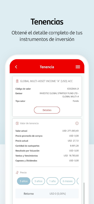 Santander Inversiones Uruguay Screenshot 2