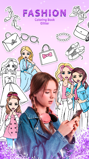 Fashion Coloring Book Glitter Screenshot 0