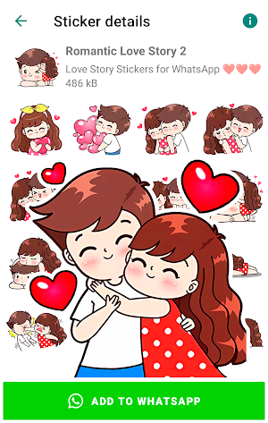 Romantic Love Story Stickers Screenshot 2