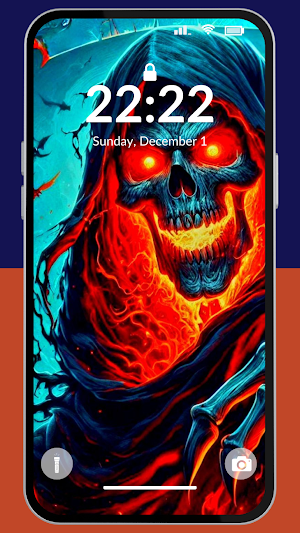 Hellfire Skull Wallpaper 4K Screenshot 0