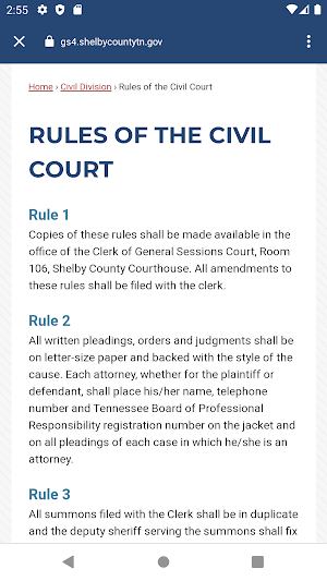 GS Court Clerk’s Office Screenshot 2