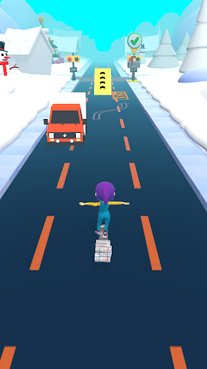 Paper Girl Race: Running Games Screenshot 1
