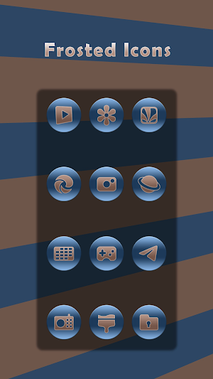 Frosted Bronze On Blue Icons Screenshot 2
