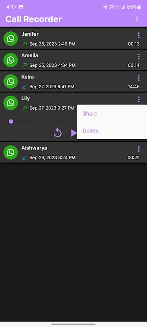 Call Recorder for Whatsapp Screenshot 1