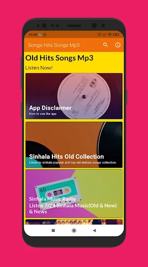 Sinhala parani gee mp3 Hits Screenshot 0