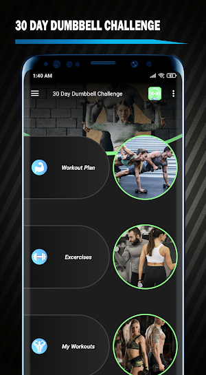 30 Day Challenge : Dumbbell Workout at Home Screenshot 0