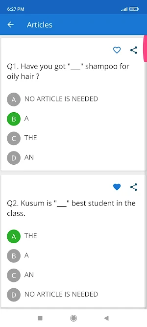 MCQ English Grammar Objective Screenshot 1