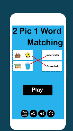 2 Pic 1 Word Match - Word Guessing Fun Screenshot 0
