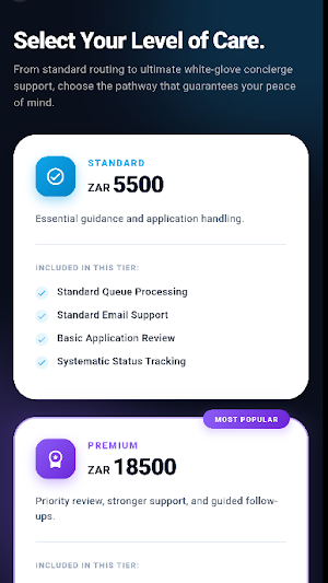 NAC SA Visas App Screenshot 1