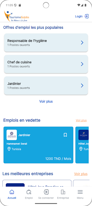 Tourisme go jobs Screenshot 1