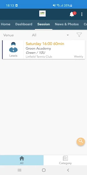 Lewis Hall Tennis Coaching Screenshot 2