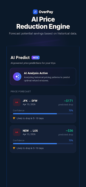 Overpay - Flight Price Tracker Screenshot 3