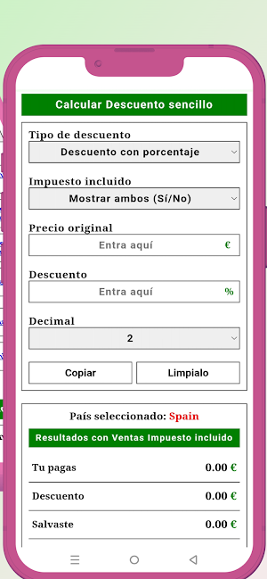 Calculadora de Descuentos Screenshot 2