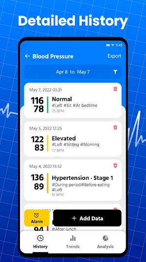 Blood Pressure App Pro Screenshot 1