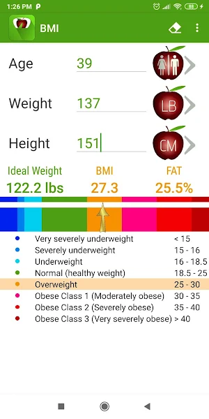 BMI Calculator 🍎 Screenshot 0