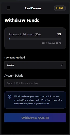 watchearn-watch & earn (reels) Screenshot 3
