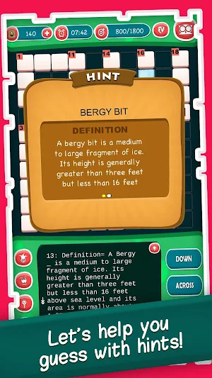 Science Crossword Puzzle Game Screenshot 3