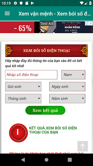 Xem vận mệnh - Xem bói số điện thoại hợp tuổi Screenshot 1