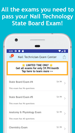 Nail Technician Exam Center: State Board Prep Screenshot 3