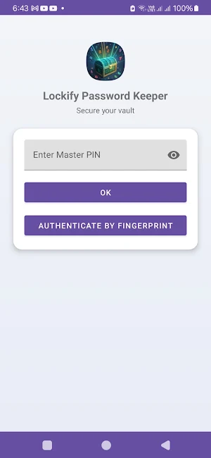Lockify Password Keeper Screenshot 0