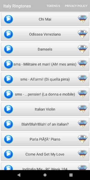 Italy Ringtones Screenshot 1