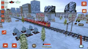 Euro train Drive Winter Screenshot 1