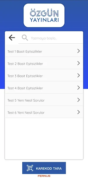 Özgün Yayınları Karekod Screenshot 1