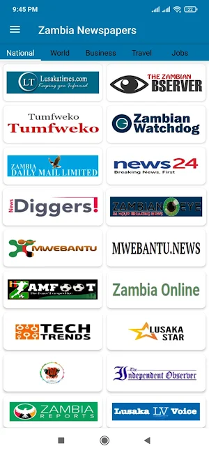 All Zambia Newspapers Screenshot 1