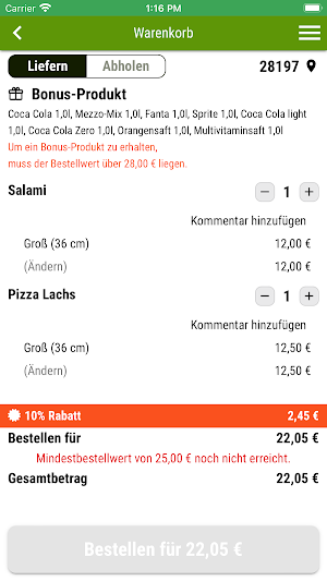 City Pizza Service Screenshot 1