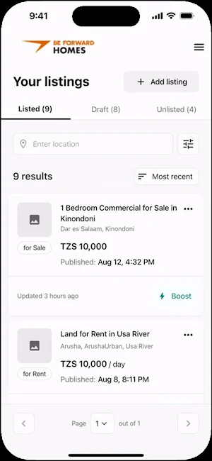 BF Homes - Agent Portal Screenshot 2