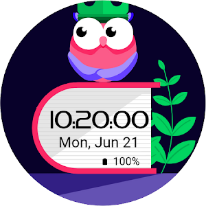 Watch Face Study Owl wear Os Screenshot 2