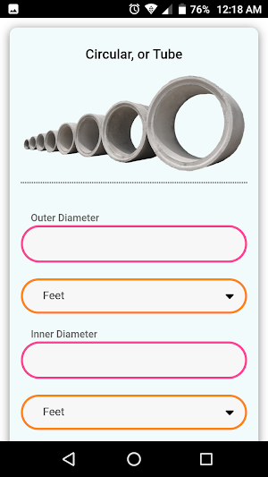 Concrete Mixing Calculator for Building Screenshot 3