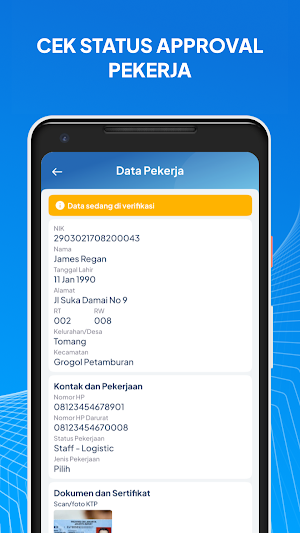 Pendaftaran Pekerja Screenshot 2