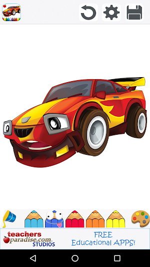Cars Coloring Book Game Screenshot 1