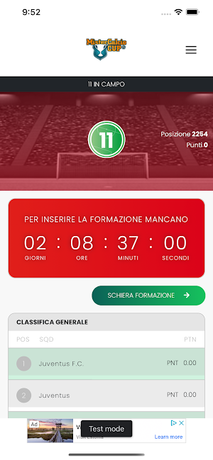 Mister Calcio Cup Screenshot 2