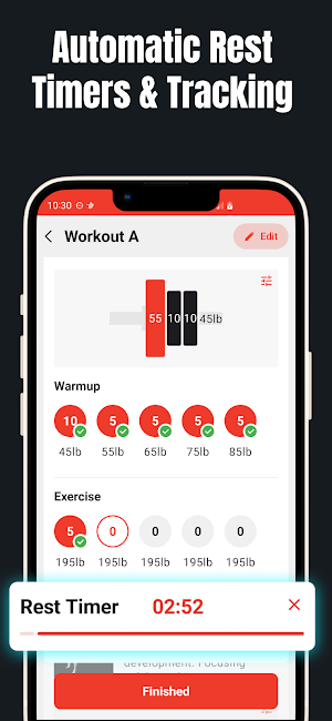 5x5 Workout Weight Lifting log Screenshot 3