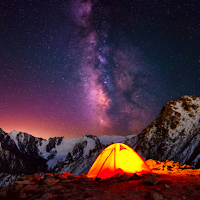 Winter Camping Wallpaper
