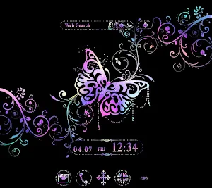 Stylish Theme Galaxy Butterfly Screenshot 0