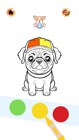 Coloring Stray Puppy Surprise Screenshot 2