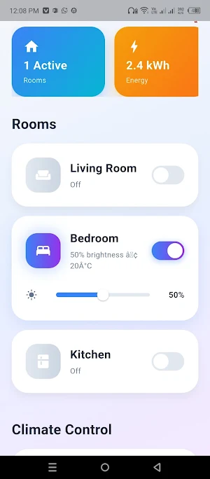 Smart Home UI Screenshot 1