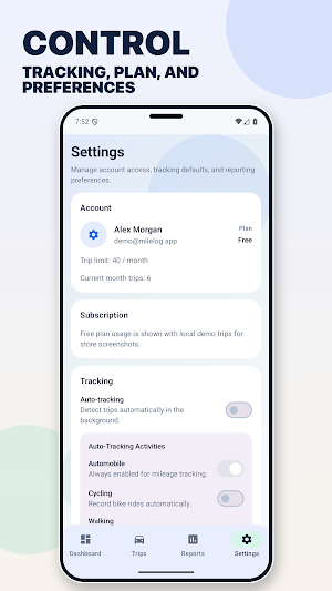 MileLog - Fast Mileage Tracker Screenshot 3