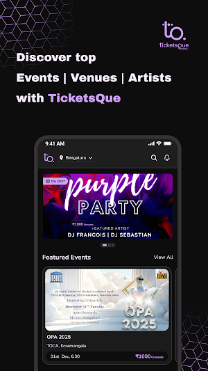 TicketsQue - Events, Dining Screenshot 0