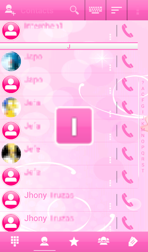 THEME PINK WHITE RocketDial Screenshot 2