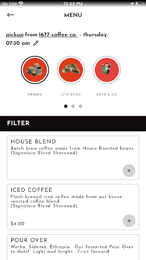 1677 Coffee Co. Screenshot 2