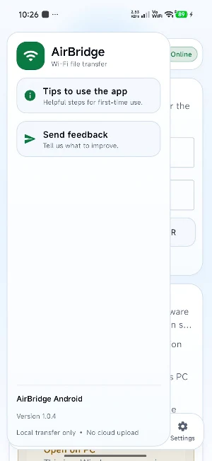 AirBridge Screenshot 2