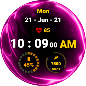 Fluid Pink Watch Face Screenshot 2