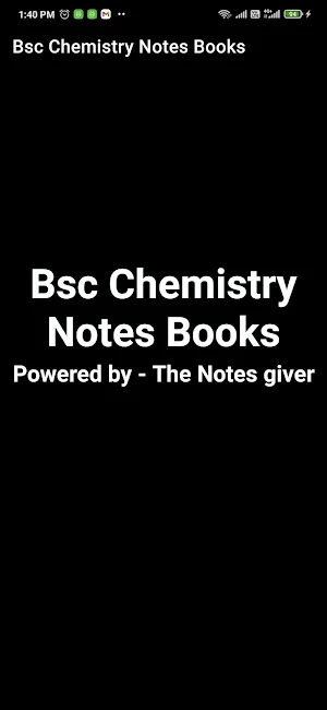 Bsc Chemistry Notes Screenshot 0