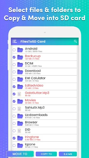 Transfer phone to SD Card – FilesToSd Card Screenshot 2